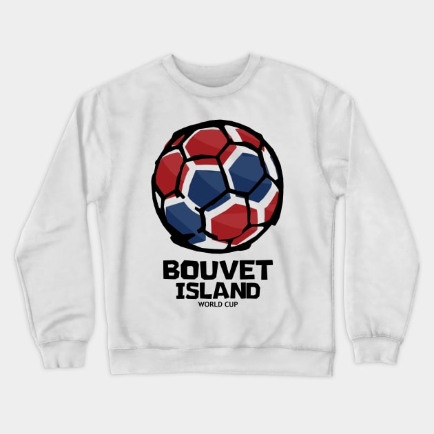 Bouvet Island Football Country Flag Crewneck Sweatshirt by KewaleeTee